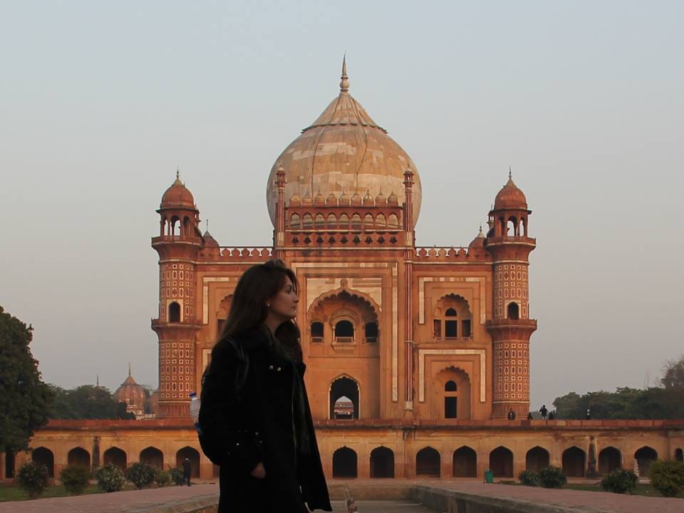 Safdarjang's tomb, described as "the last flicker in the dying lamp of Mughal architecture of Delhi."