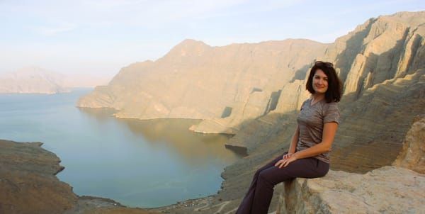 Crystal on a hike in Musandam. 